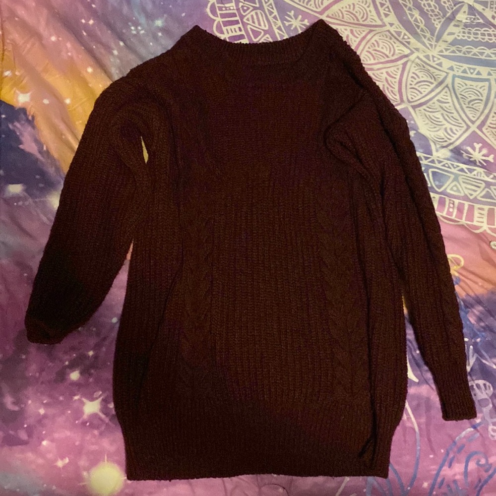 Burgundy Sweater Dress